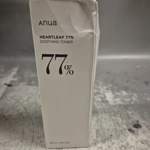 SEALED ANUA HEARTLEAF 77% SOOTHING TONER - 250ML