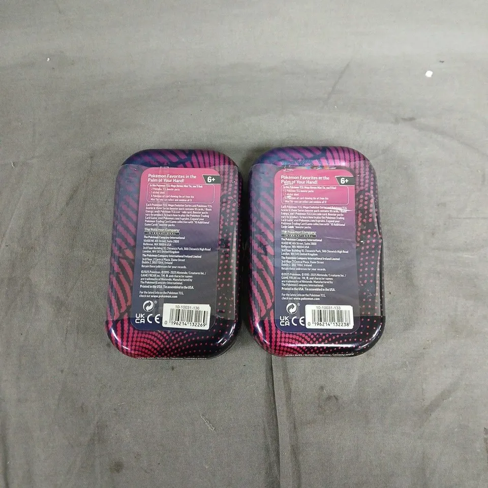 SEALED POKEMON TRADING CARD GAME TINS - SET OF 2