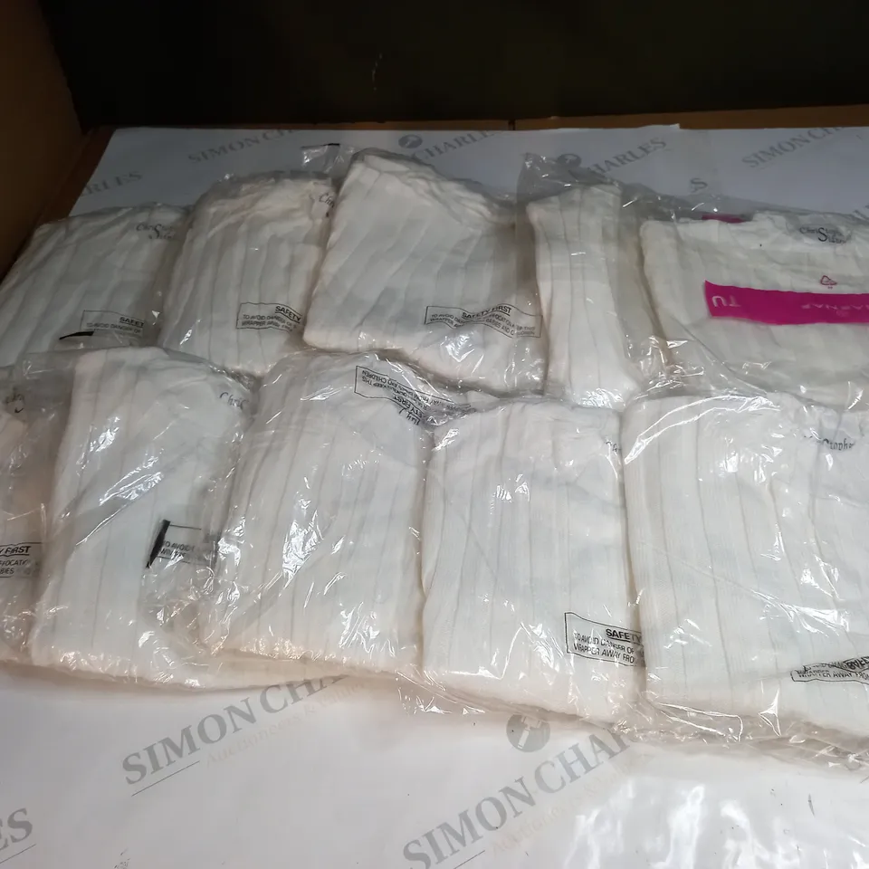 APPROX. 10 ASSORTED WHITE LINEN TOPS SIZE UNSPECIFIED 