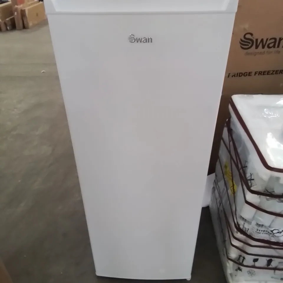 BOXED SWAN 143CM HIGH, LARDER FRIDGE - WHITE