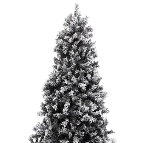 BOXED 7FT BLACK FOREST FLOCKED PRE-LIT CHRISTMAS TREE - COLLECTION ONLY