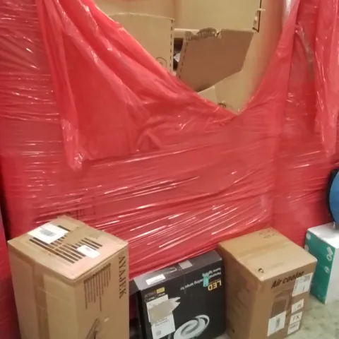 PALLET OF ASSORTED HOUSEHOLD GOODS AND PRODUCTS TO INCLUDE;DRYWALL SANDER,LED CEILING LIGHT,AIR COOLER
