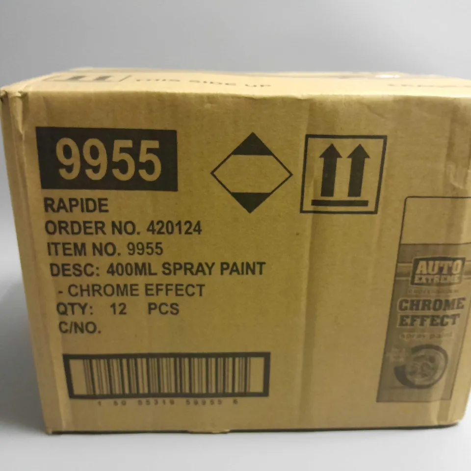 APPROXIMATELY 12 AUTO EXTREME CHROME EFFECT SPRAY PAINT 400ML
