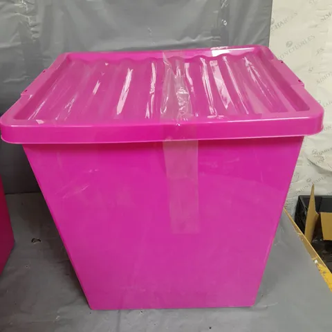 55L PINK STORAGE BOX WITH LID - COLLECTION ONLY 