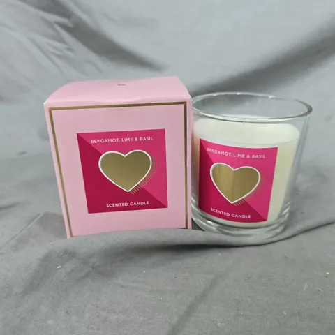 BOXED SCENTED CANDLE β BERGAMOT, LIME & BASIL