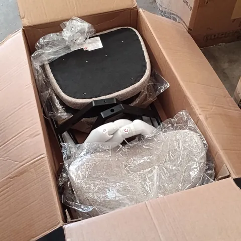 BOXED DINING CHAIRS (SET OF 2) - GREY/BLACK (1 BOX)