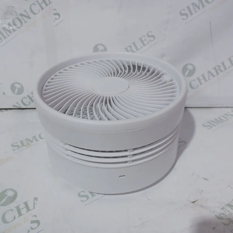 BELL & HOWELL OSCILLATING FOLDING RECHARGEABLE FAN, WHITE