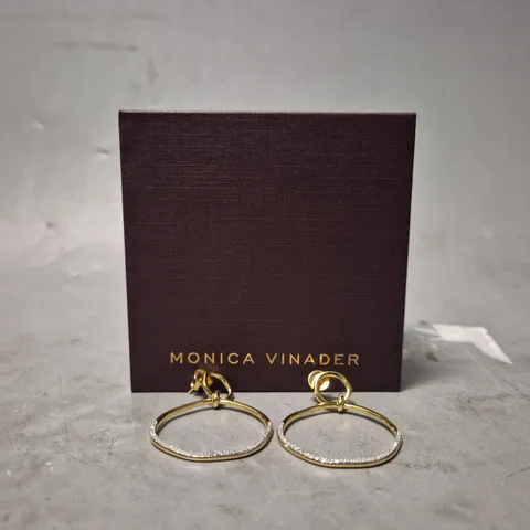 BOXED MONICA VINADER GOLDEN HOOP EARRINGS 
