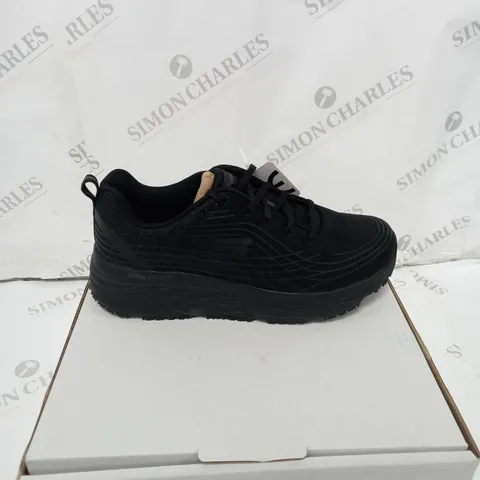 BOXED SKECHERS CUSHION ELITE TRAINERS, BLACK - SIZE 6