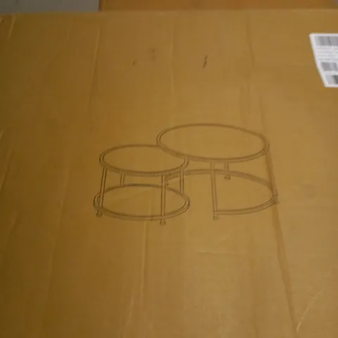 ARUBA NEW COFFEE NEST OF TABLES GOLD - COLLECTION ONLY