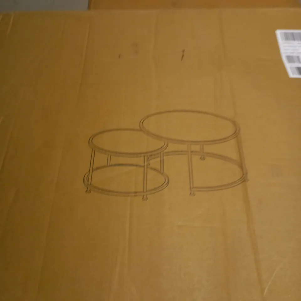 ARUBA NEW COFFEE NEST OF TABLES GOLD - COLLECTION ONLY  RRP £199