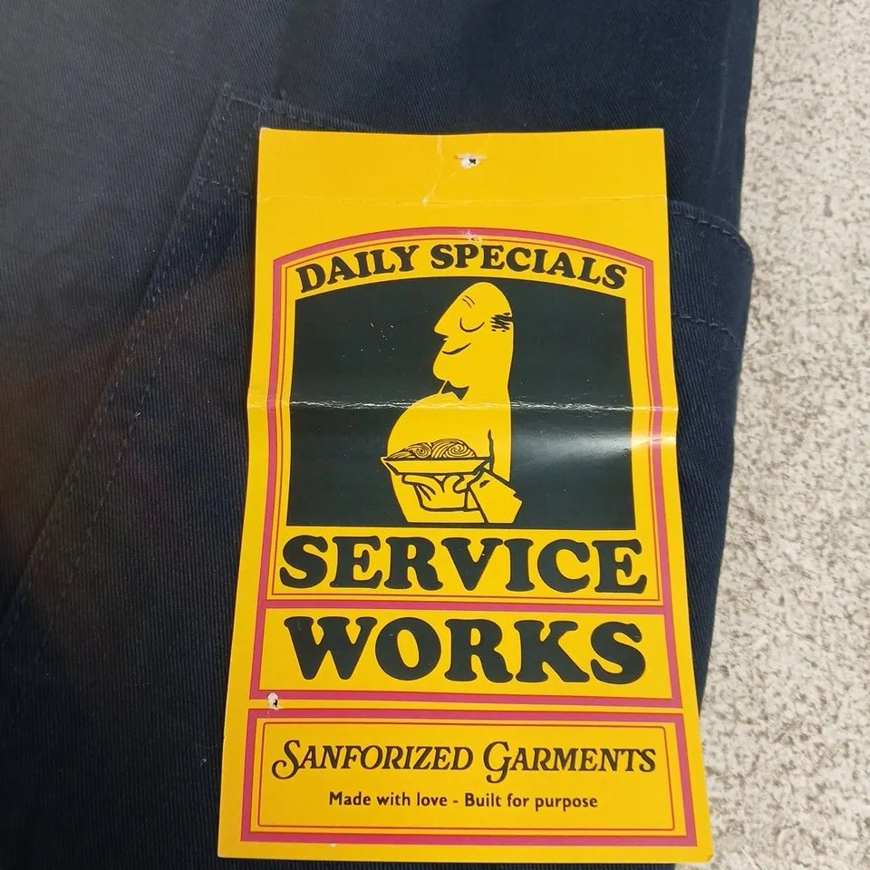 SERVICE WORKS NAVY COTTON WORK JACKET – SIZE L – 100% ORGANIC COTTON