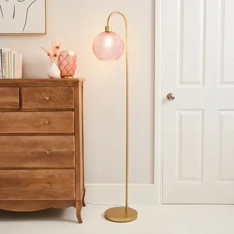 BOXED ELODIE FLOOR LAMP - PINK