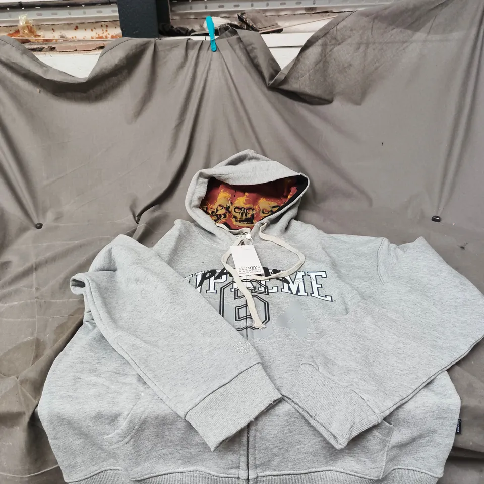 MAISON MARGIELA PARIS GREY HOODIE "SUPREME 6" SIZE EU 44 TAGGED