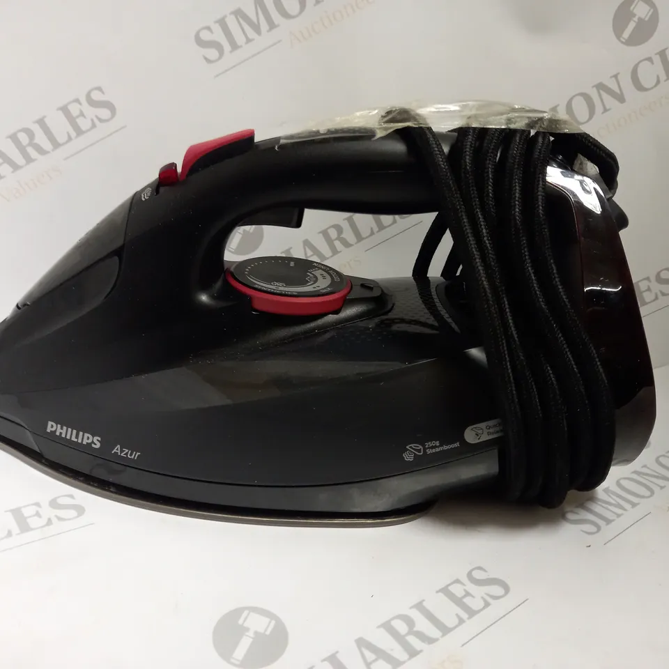 PHILIPS AZUR STEAM IRON - BLACK/RED