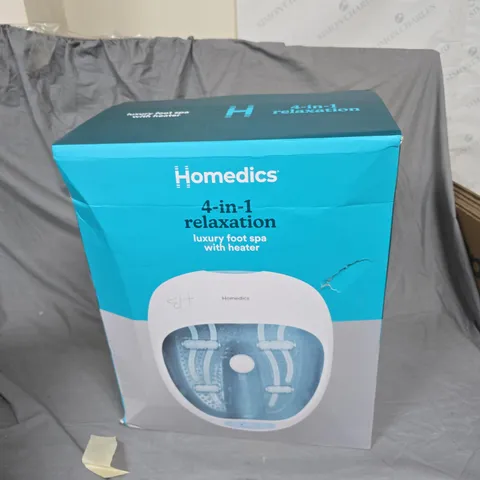 HOMEDICS 4-IN-1 RELAXATION FOOT SPA WITH HEATER – BOXED