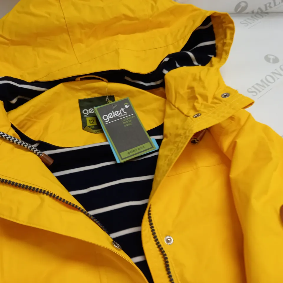 GELERT COAST JACKET IN YELLOW - UK 14