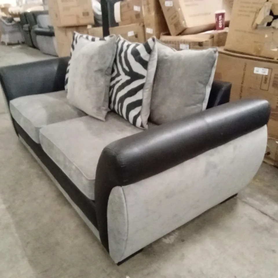 NOVA FABRIC/FAUX LEATHER 3 SEATER SOFA RRP £599