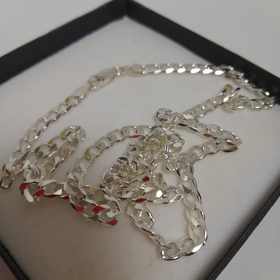 THE LOVE SILVER COLLECTION MENS STERLING SILVER 20" 1 OZ CURB CHAIN NECKLACE RRP £99