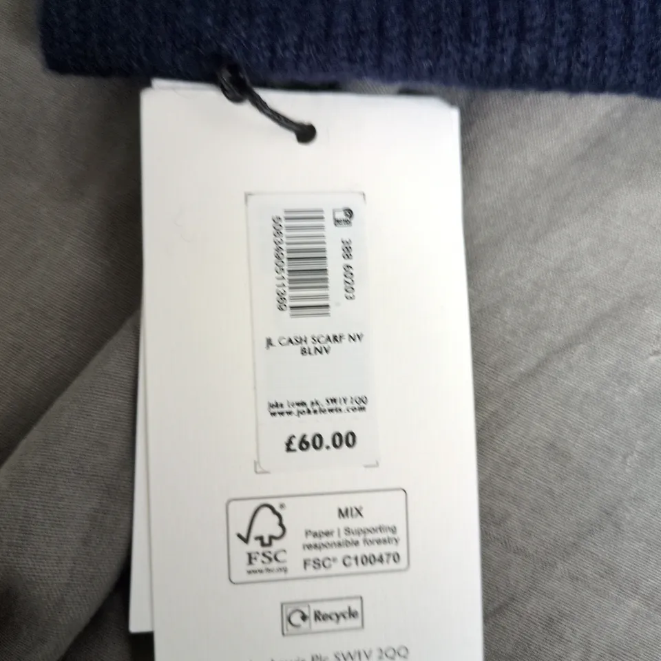 JOHN LEWIS CASHMERE NAVY SCARF