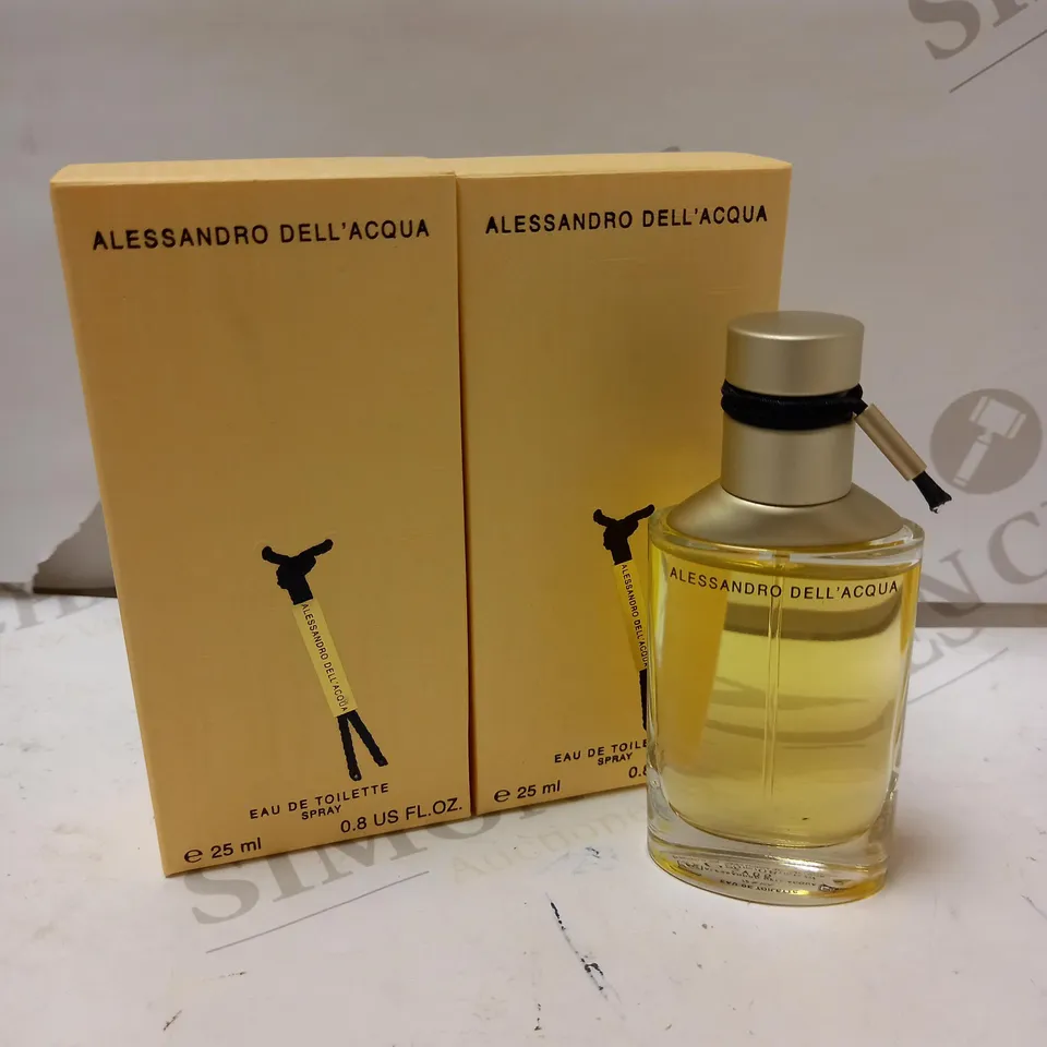 LOT OF 2 X 25ML ALESSANDRO DELL'ACQUA EAU DE TOILETTE SPRAY