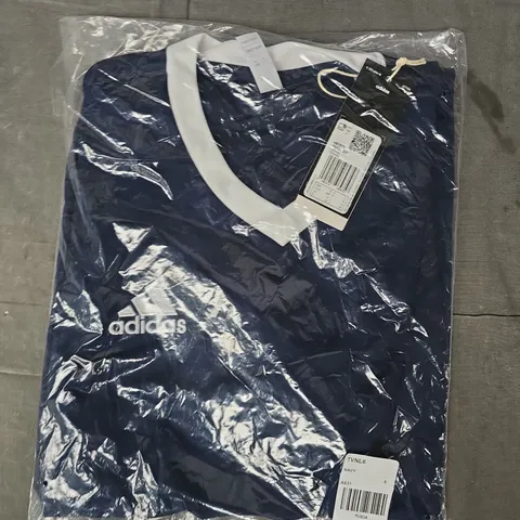 BAGGED ADIDAS ENTRADA 22 TRAINING T-SHIRT IN BLUE/WHITE SIZE SMALL