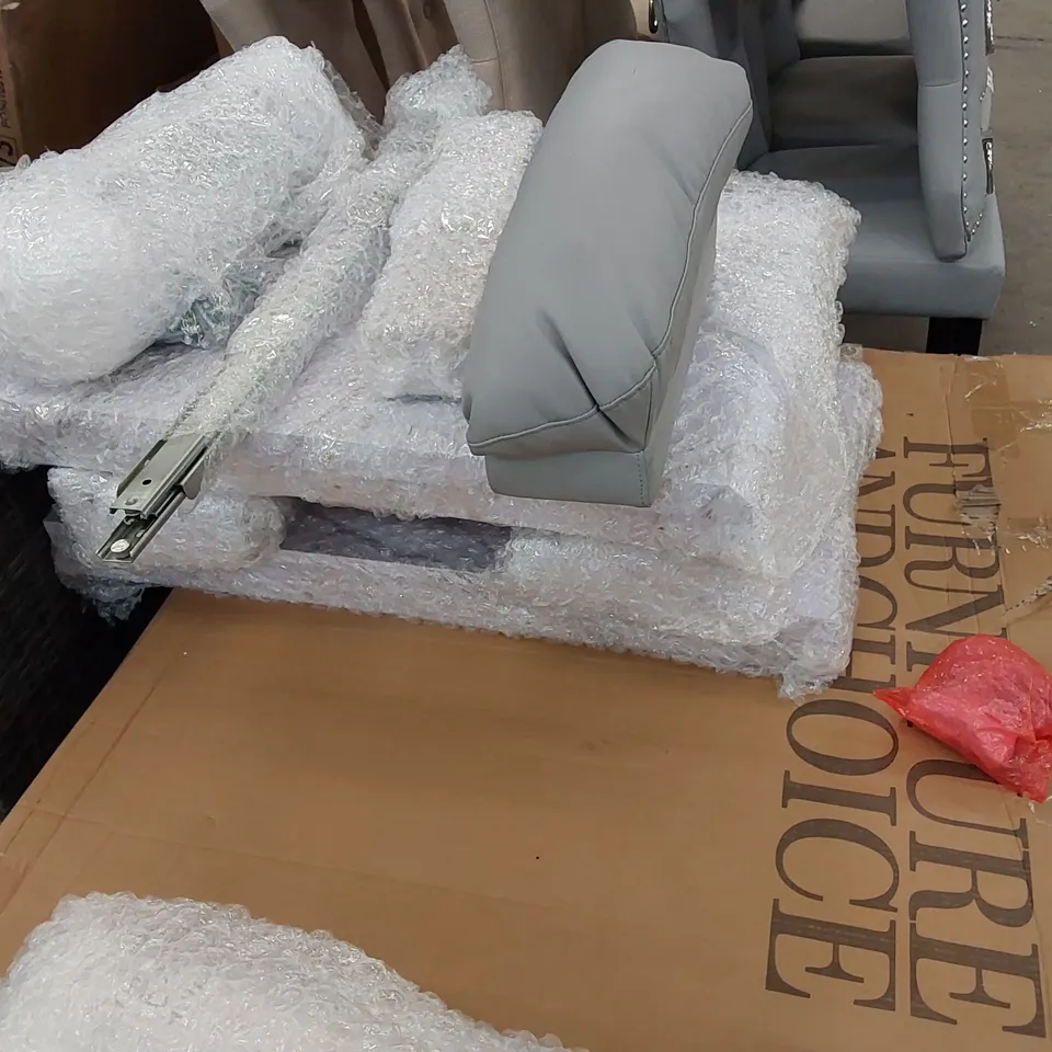 PALLET OF ASSORTED FURNITURE PARTS INCLUDING MOSTLY TABLE PARTS