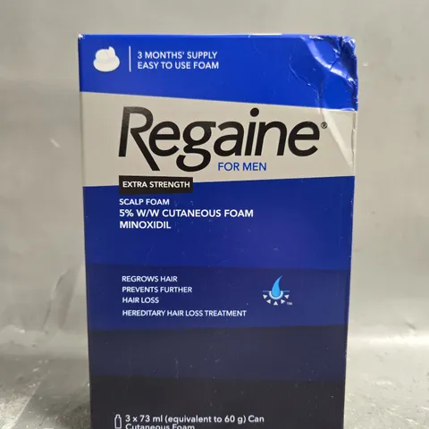 BOXED REGAINE FOR MEN FOAM HAIR RE-GROWTH WITH MINOXIDIL (3 X 73ML)