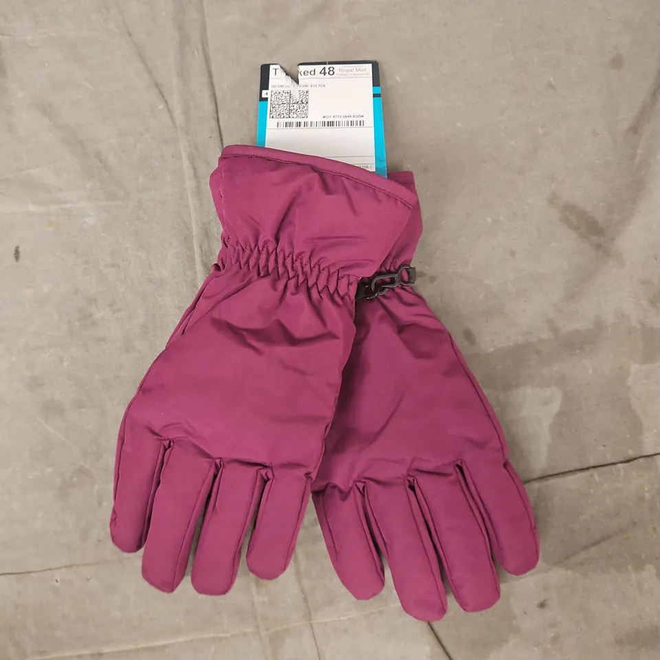 MOUNTAIN WAREHOUSE WOMEN'S WATER RESISTANT GLOVES IN PURPLE SIZE LARGE