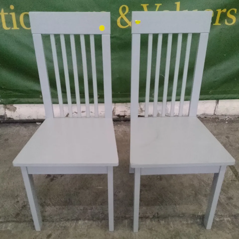 SET OF 2 NEW OXFORD GREY DINING CHAIRS 