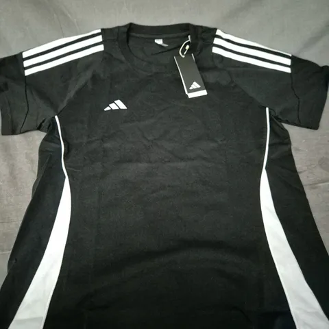 ADIDAS FOOTBALL SHIRT – BLACK/WHITE, UK M 