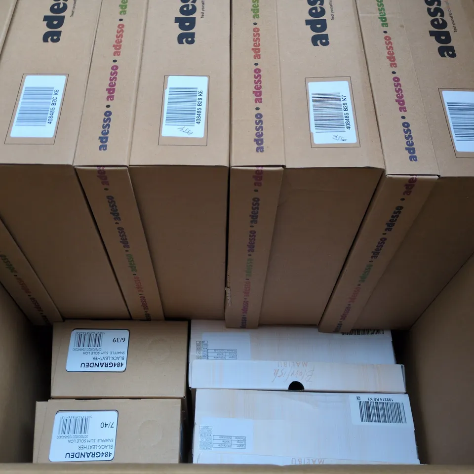 BOX OF APPROXIMATELY 10 ASSORTED PAIRS OF SHOES AND FOOTWEAR ITEMS IN VARIOUS STYLES AND SIZES - COLLECTION ONLY