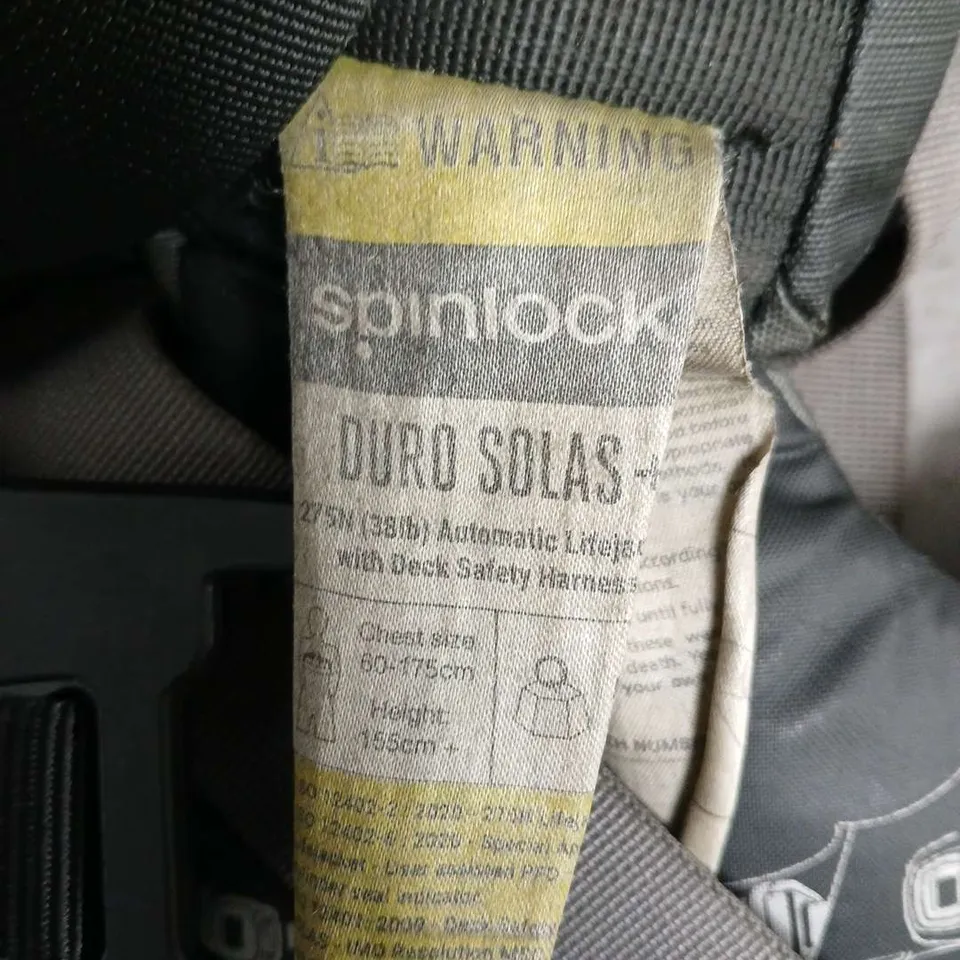 SPINLOCK SOLAS LIFEJACKET HARNESS – BLACK WITH YELLOW BUOYANT PANELS