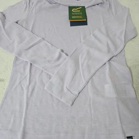 REGATTA FRAYDA LONG SLEEVE TOP, LILAC FROST - SIZE 10