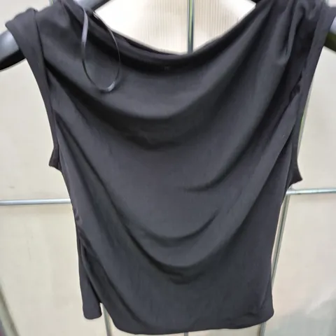 Pull&Bear Black Draped Sleeveless Top – UK Size S