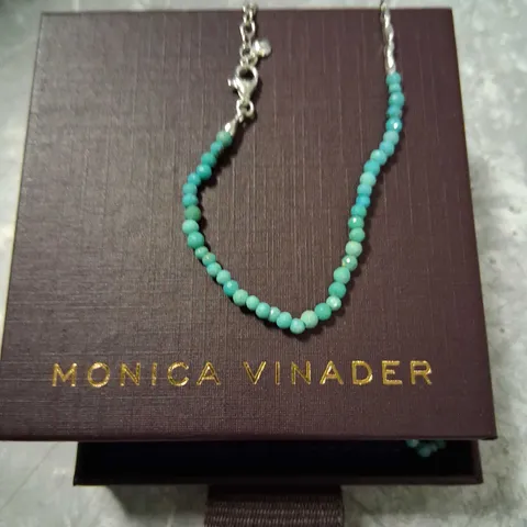 BOXED MONICA VINADER MINI NUGGET GEMSTONE BEADED NECKLACE