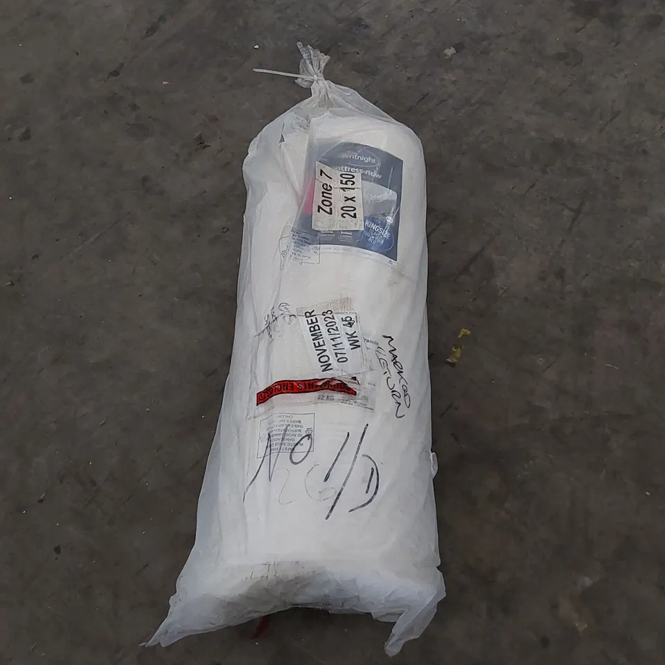 QUALITY BAGGED SILENTNIGHT ROLLED FOAM KING SIZED MATTRESS 