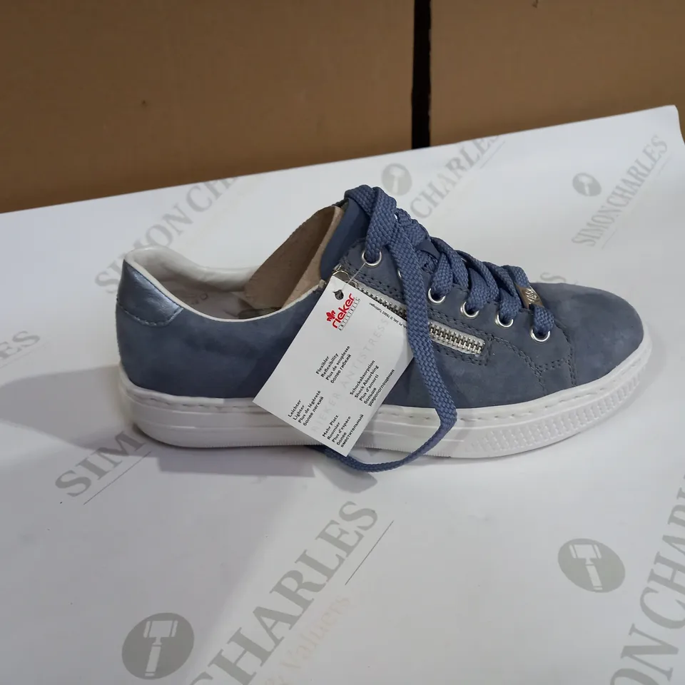 RIEKER ZIP SHOE WHITE TRAINER SIZE 5