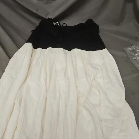 NOBODY'S CHILD WOMEN'S KENDRA BANDEAU MIDI DRESS – BLACK & IVORY UK 14