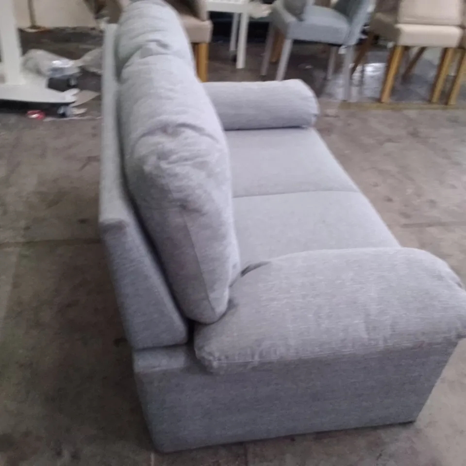 QUALITY DESIGNER 2 SEATER SOFA - GREY FABRIC 