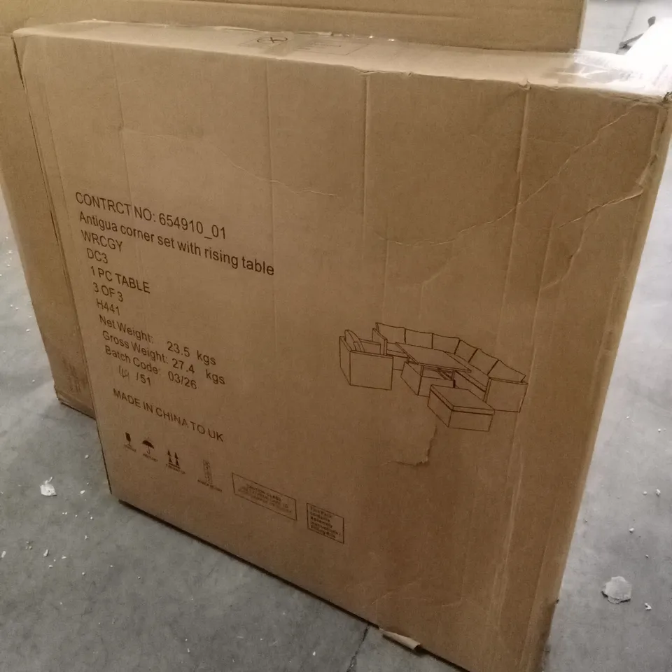 BOXED ANTIGUA OUTDOOR TABLE // TABLE ONLY (1 BOX)