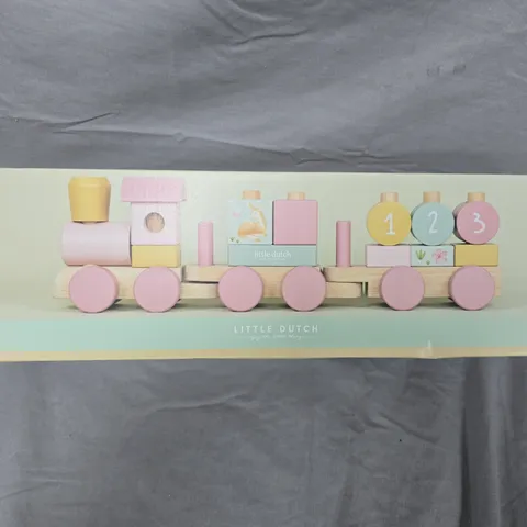 LITTLE DUTCH WOODEN TRAIN SET β PASTEL COLOURS, BOXED