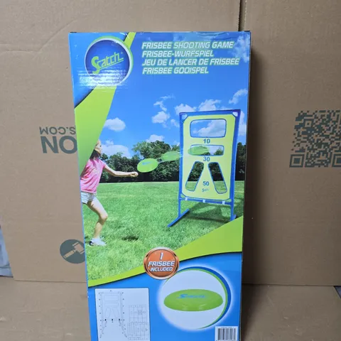 BOX OF APPROXIMATELY 10 SCATCH FRISBEE SHOOTING GAME 