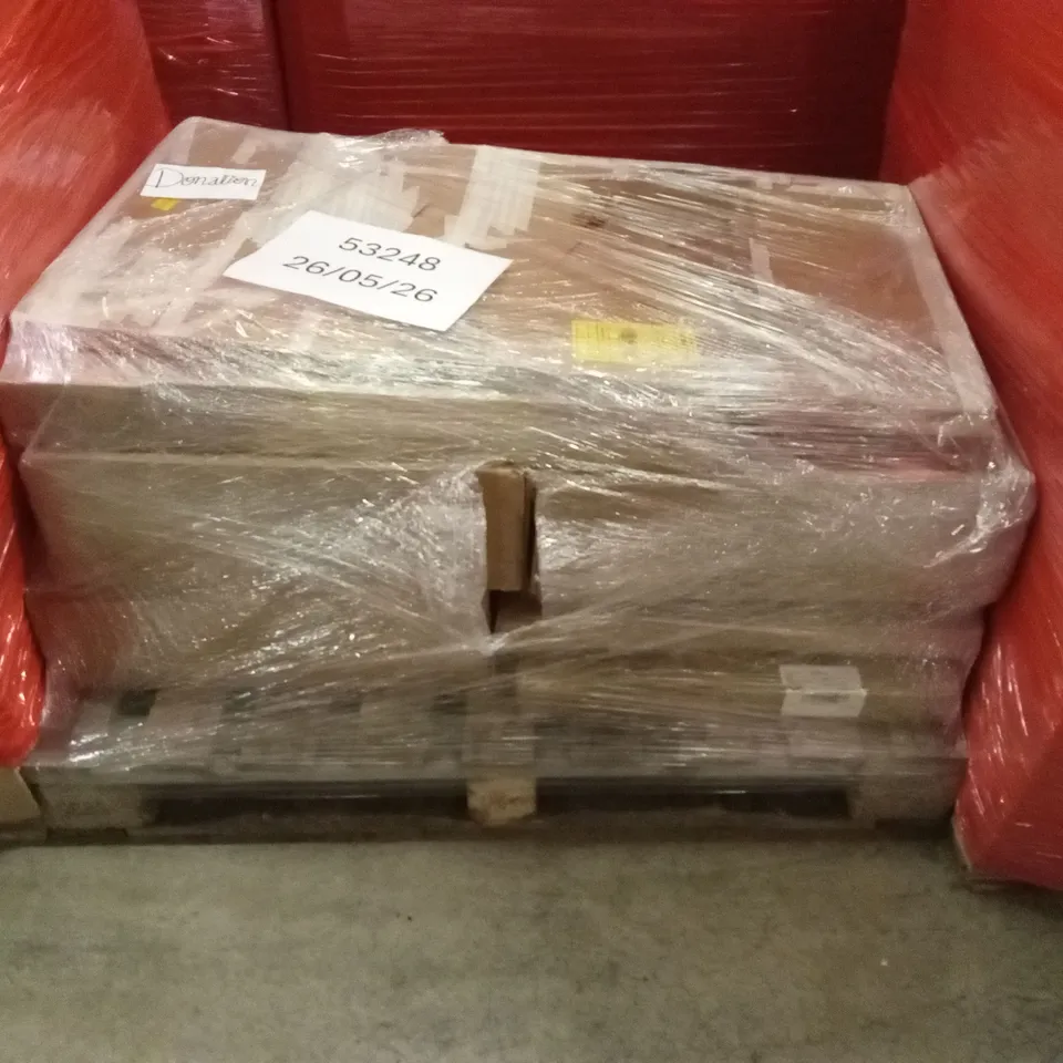 PALLET OF ASSORTED HOUSEHOLD GOODS AND PRODUCTS TO INCLUDE; BOXED FURNITURE ETC