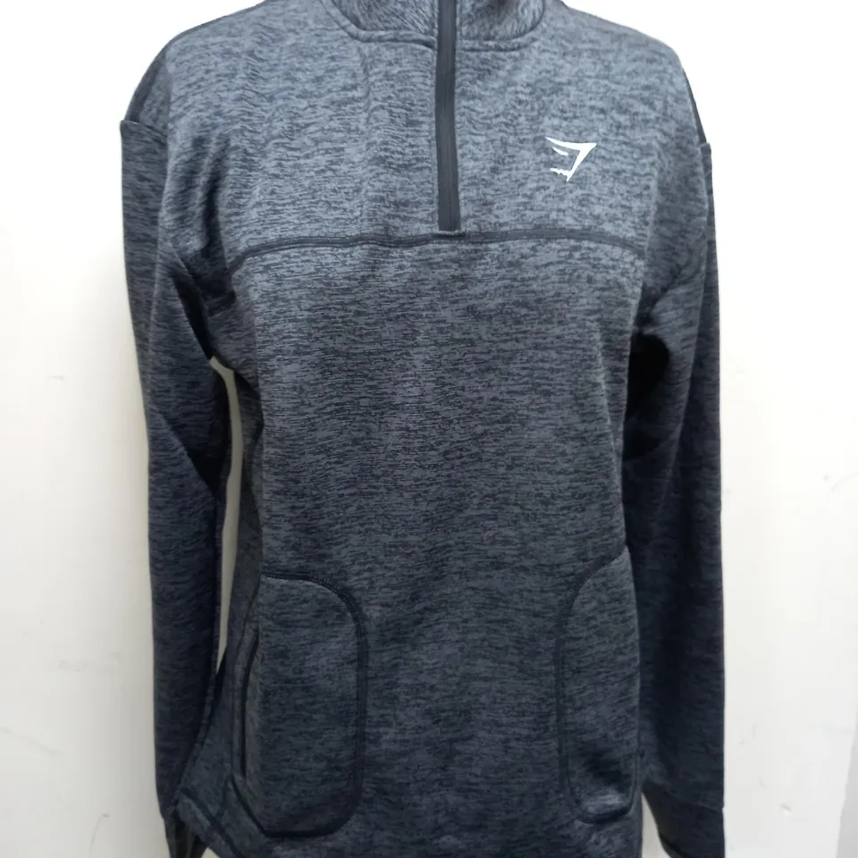 GYMSHARK THERMAL FLEECE QUARTER ZIP PULLOVER - SIZE SMALL