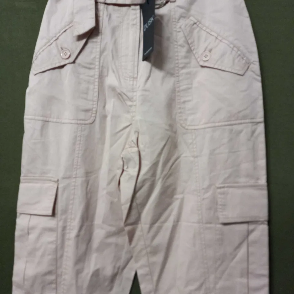 DUSK CARGO TROUSERS IN LIGHT PINK - SIZE 8
