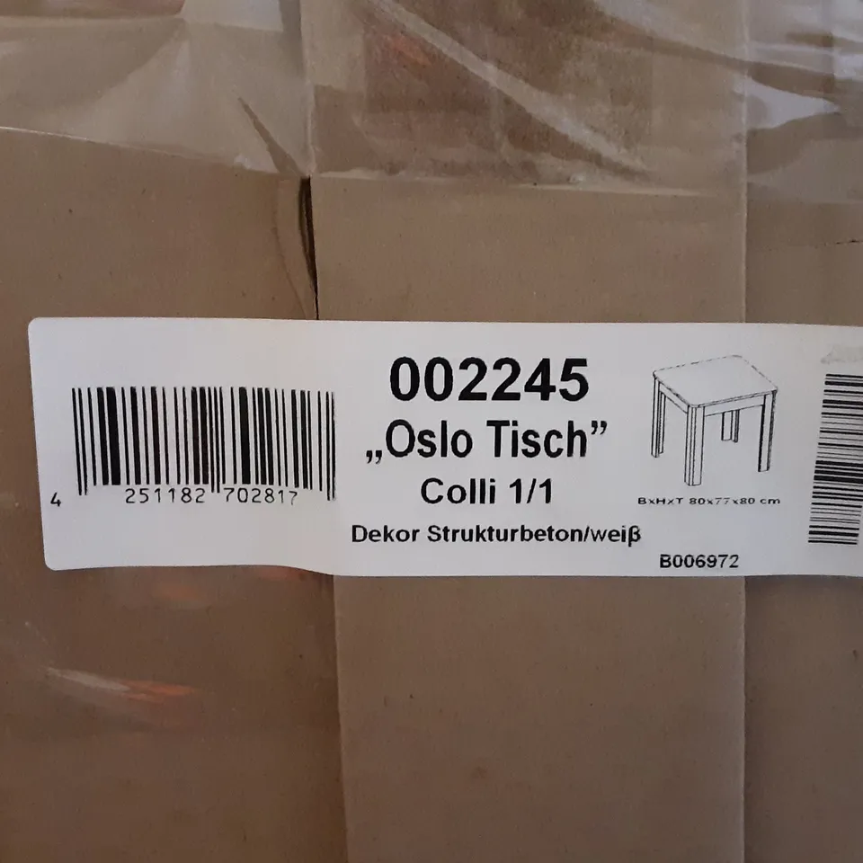 BOXED DESIGNER OSLO TABLE 