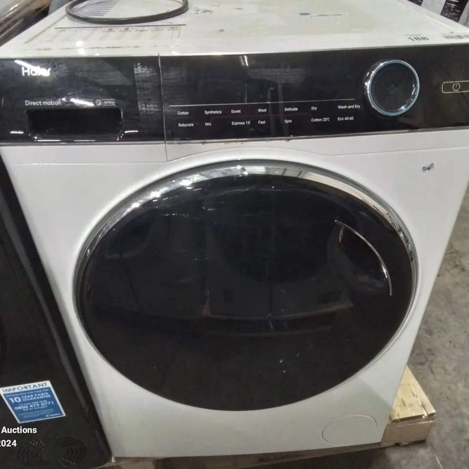HAIER HWD80-B14979 FREESTANDING WASHER DRYER, DIRECT MOTION AND LED DISPLAY, 1400RPM, 8KG/5KG LOAD, WHITE [ENERGY CLASS D]