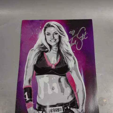 TRISH STRATUS PRO WRESTLER SIGNED PRINT