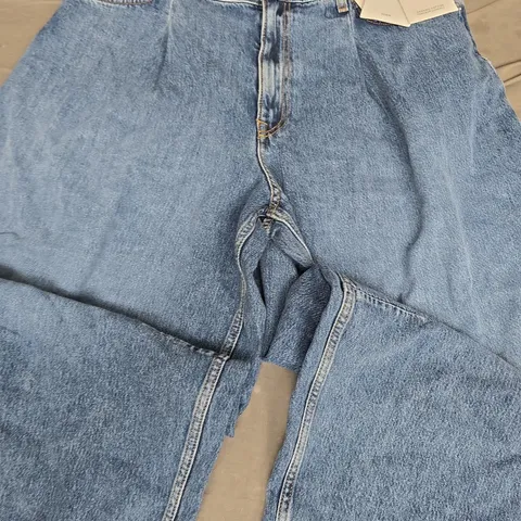 COS WIDE LEG JEANS IN BLUE - UK 16